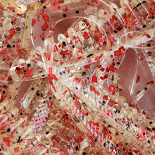 Load image into Gallery viewer, Color Code 0008 - Fire Cracker: Clear Plastice with assorted sized and shaped red and black glitter