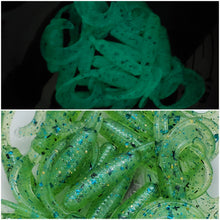 Load image into Gallery viewer, Color Code 0016: Emerald Plastic with Blue Green Obake; Green/Blue Glow; Assorted Sized Emerald Glitter, Blue Glitter, and Gold Glitter