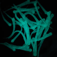 Load image into Gallery viewer, Color Code 0043: Clear plastic with pink, blue, and silver glitter and aqua glow (in the dark)