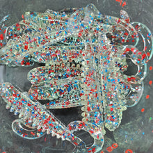 Load image into Gallery viewer, Color Code 0012: Moi Madness - A balance of assorted sized red glitter, blue glitter, and holographic sliver glitter