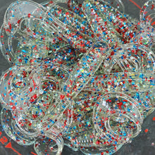Load image into Gallery viewer, Color Code 0012: Moi Madness - A balance of assorted sized red glitter, blue glitter, and holographic sliver glitter