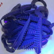 Load image into Gallery viewer, Color Code 0018: Black Magic - Black Plasitc with UV and Black Glitter (Jumping Jack) under UV light