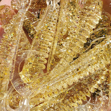 Load image into Gallery viewer, Color Code 0011 - Clear Plastic with Gold Glittere and Fine Black Glitter ( No UV)