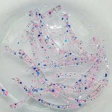 Load image into Gallery viewer, Color Code 0042: Pink, Blue, Silver Glitter with UV and Green/Blue Glow (room light)