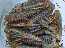 Load image into Gallery viewer, Color Code 0049 - Brown Abalone: Light Brown Plastic with Assorted Size and Shaped Emerald Glitter, Green Glitter, Blue Glitter, Fine Gold Glitter, Assorted Sized and Shaped Red Glitter, Copper Glitter