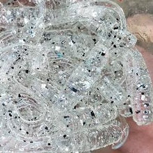 Load image into Gallery viewer, Color Code 0023 Clear Plastic with Small and Fine Silver , Fine Black, fine holographic silver glitter glitter