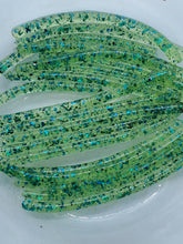 Load image into Gallery viewer, Color Code 0034:   Green Diamond with Green Glow in the 2.25 inch Da Fish Stick.
