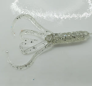 Clear Plastic with silver glitter Lil Tako 