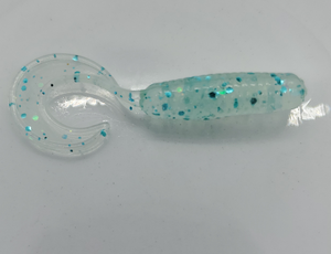 Ice Nehu Glow (Color Code 0060)  2.5 Inch Currlytail  with our special blend of blue-green glow